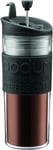 Bodum 11100-01BUS, Black, Tea and Coffee Press, Plastic Insulated Travel Mug, 15