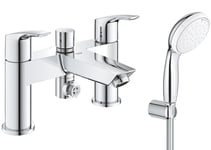 GROHE Eurosmart Bath Shower Mixer Tap Twin Lever Deck Mounted Tempesta Hand Kit