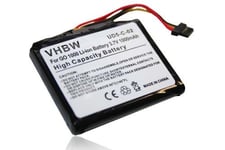 vhbw Batterie compatible avec TomTom Go Live 2050 World, Live 14644 GPS, appareil de navigation (1000mAh, 3,7V, Li-ion)