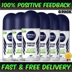 Nivea Men Anti-Perspirant Roll On Deodorant 48H Sensitive Protect 50ml x 6 Pack