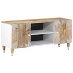 Meuble TV 105x33,5x46 cm bois massif de manguier banc TV meuble hifi vidaXL