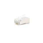 Brightium Connecteur RJ45 8 fils FTP catégorie 5E conçu pour les réseaux haut débit. Livré en sachet contenant 10 pièces chacun, idéal pour les installations professionnelles de câblage estru