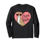 Cheetahs Are My Valentine Cute Cheetah Valentines Day Long Sleeve T-Shirt