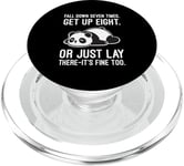 Fall Down Seven Times, Get Up Eight - Humour amusant Lazy Panda PopSockets PopGrip pour MagSafe