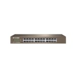 Switch de bureau 24 ports Gigabit 10/100/1000M RJ45 - IPCOM G1024D, Auto MDI/MDIX, Plug&Play, Connexion caméra IP, switch en acier