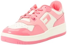 Tommy Jeans Femme TJW Retro Basket Patent LTR EN0EN02499 Semelle Cupsole, Rose (Pink Alert), 37 EU