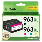 CATJOY 963XL Ink Cartridges Multipack Compatible for HP 963XL HP 963 Ink cartridges for HP Officejet Pro 9010 Ink Cartridges,Officejet Pro 9020 9012 9015 9013 9014 9016 9019 9025(963XL Ink, 4P)