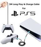 3M Long USB to USB-C Charger Cable for Sony Playstation PS5 DualSense Controller