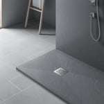 Rue Du Bain - Receveur de Douche 100x80 Rectangle - Composite Gris - Nazca