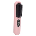 Hair Straightening Comb Rechargeable LED Display Hair Straightening Brush 30s