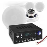 4x 6" Ceiling Speaker System with Bluetooth FM Amplifier Home HiFi Music Set