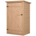 Garden Shed Outdoor Tool Storage w/ 2 Shelve 75 x 56 x115cm