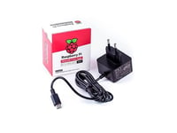 Raspberry Pi - Strömadapter - Ac 115/230 V - Svart - För Raspberry Pi 4 Model B