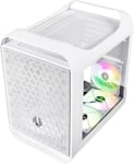 Prodigy M 2022 Boîtier PC Gamer mATX, 3 Ventilateurs ARGB Inclus, Verre trempé, USB 3.2 Type-C, Blanc