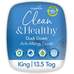 SNUGGLEDOWN Clean & Healthy Duck Down King Size Duvet 13.5 Tog Winter Duvet King Size