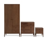 Habitat Loxley 3 Piece 2 Door Wardrobe Set - Walnut