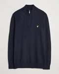 Lyle & Scott Cotton/Merino Half Zip Dark Navy