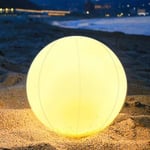 Uppblåsbar LED-strandboll, 13 färger lysande uppblåsbara bollar, utomhus strand simbassäng lekboll med LED-ljus