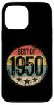 Coque pour iPhone 13 Pro Max Best Of 1950 Cadeau d'anniversaire 75e anniversaire pour homme femme 75 ans