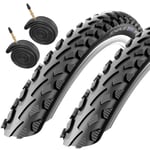 Schwalbe Land Cruiser 26" x 2.0 Mountain Bike Tyres with Presta Tubes (1 Pair)