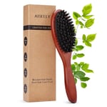 Brosse à Cheveux Poils de Sanglier, AISEELY Brosse Demelante , Massage Cuir Bois pour Antistatique Professionnelle Réduisant la Casse des Cheveux et les Cheveux Crépus