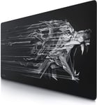 Tapis de souris Gaming xxL 1200x600mm - Tapis de Table Surdimensionné Extra Grand xxxL - pour précision et rapidité - pour Souris et Clavier Roccat Razer Logitech - Noir