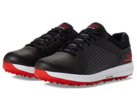 Skechers Men's Elite 5 Arch Fit Waterproof Golf Shoe Sneaker, Black/Red, 9