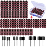 Lot de 252 manchons abrasifs avec boîte gratuite comprenant 240 bandes de ponçage et 12 rouleaux abrasifs pour outil rotatif Dremel