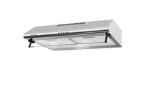 Corberó SELATI640X Hotte aspirante conventionnelle 60 cm Débit 400 m³/h, inox, 191,5 W, 3 vitesses, 2 x filtres en aluminium, filtre à charbon, efficacité énergétique D