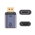 cablecc Connecteur Adaptateur DisplayPort 1.4 Source vers HDMI 2.0 Display 8K 60 Hz UHD 4K DP vers HDMI mâle