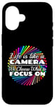 Coque pour iPhone 16 Photographe - La vie comme un appareil photo