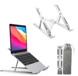 K-MART Support réglable pour Ordinateur Portable de Bureau, 6 Angles pour Ordinateur Portable, Support ventilé pour Ordinateur Portable, Compatible avec MacBook Air, Pro, Dell 10-15,6" (argenté)