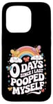 Coque pour iPhone 15 Pro 0 Days Since I Last Pooped Myself Love Blagues Puns Gags Meme