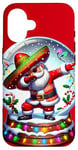 iPhone 16 Mexican Santa Claus Dabbing Christmas Sombrero Cholo Case