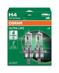 Halogenlampa H4 Ultra Life (2-Pack) Osram