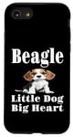 Coque pour iPhone SE (2020) / 7 / 8 Drôle Beagle Little Dog Big Heart Dog Lover Mom Dad Grandma