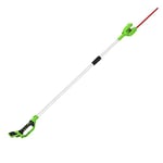 Greenworks G24PH51 Taille-Haie à Batterie sur Perche Modulable, Lames de 51 cm Double Action, Coupe Jusqu'à 18 mm, Pivot de tête de 125°, 1500 tr/min SANS batterie 24V ni Chargeur, Garantie 3 Ans