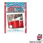 9pc Beer Pong Party Set Drinking Game Red Cup Beerpong Indoor Games Gift G365 UK