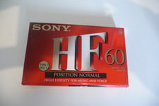 K7 AUDIO TAPE CASSETTE NEUF SEALED SONY HF 60 TYPE I.