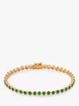 Monica Vinader Green Onyx Essential Tennis Bracelet, Gold