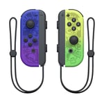 Nintendo Switch Joy Con Controller Neon Wireless Gamepad Avec Sangles Joy-Pad Splatoon 3 Thème Couleur