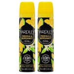 2 x Yardley Freesia & Bergamot Body Fragrance 75ml