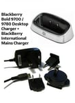 BlackBerry Bold 9700 9780 Desktop Charging Pod Cradle Stand + Mains Charger