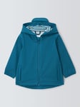 John Lewis Baby Plain Pocket Waterproof Hooded Mac, Navy