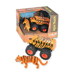 Wild Republic Adventure Mini Truck Tigre, Idée Cadeau pour Garçon, Ensemble de Jeu d’Imagination, Coffret de Jouets, Camion Miniature, 10 cm