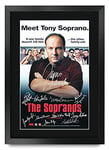 HWC Trading A3 FR The Sopranos TV Series Poster The Cast Signed Gift FRAMED A3 Printed Autograph Film Gifts Print Photo Picture Display