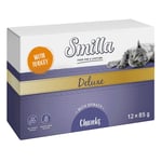 Smilla Deluxe Chunks 12 x 85 g - kalkkuna & pinaatti