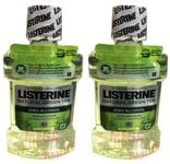 2 x LISTERINE Natural Green Tea Antiseptic Mouthwash 250 ml 8.5 oz