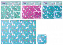 Assorted Colors Llama Love Placemat & Coaster Set - Pack of 8, Perfect for Joyful Gatherings & Birthday Celebrations