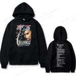 Tupac 2pac Hoodie Herr Dam Mode Hoodies Barn Hip Hop Hoodies Kvinnor Sweatkläder Pojkjackor Rapper Sweatkläder Shakur Tracksuits Punk S 2DF504994-black (19)